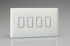 Varilight JOT104C - 4-Gang Multi-Way Touch Master LED Dimmer 4 x 0-100W (1-10 LEDs) (Twin Plate)