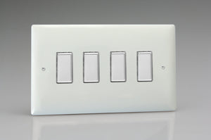 Varilight JOT104C - 4-Gang Multi-Way Touch Master LED Dimmer 4 x 0-100W (1-10 LEDs) (Twin Plate)