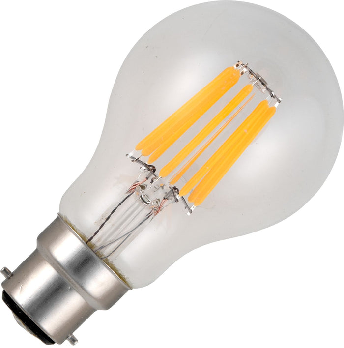 Schiefer L024070602 - Ba22d Filamentled GLS A60x105mm 230V 520Lm 6.5W 925 AC Clear Dim