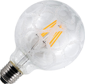 Schiefer L024109991 - E27 Filamentled Globe Kroko-Ice G95 230V 410Lm 5.5W 922 AC Clear Dim LED Bulbs Schiefer - The Lamp Company