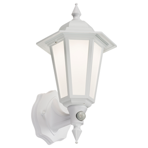 Knightsbridge LANT2W 230V IP54 8W LED LANTERN With PIR - White - Knightsbridge - Sparks Warehouse
