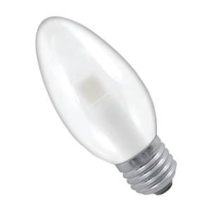 CL3ES-83F-CR - 240v 3w E27 Plain Satin 35mm LED Candle