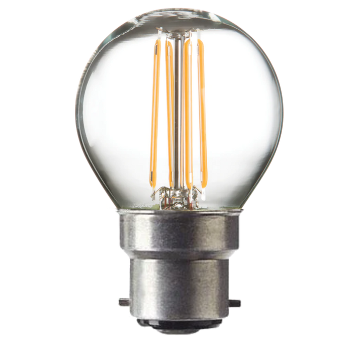 Casell GBL4BC-82D-CA - Filament LED Golf Ball 240v 4w B22d 440lm 2700°k Dimmable - 0635635589127