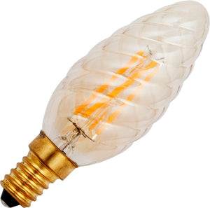 Schiefer LF023810305 - E14 Filamentled Twisted Candle C35x100mm 230V 250Lm 4W 922 AC Gold Dim LED Bulbs Schiefer - The Lamp Company