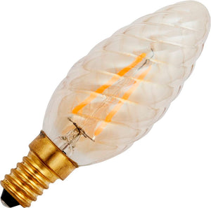 Schiefer LF023811505 - E14 Filamentled Twisted Candle C35x100mm 230V 140Lm 1.5W 922 Gold Dim LED Bulbs Schiefer - The Lamp Company