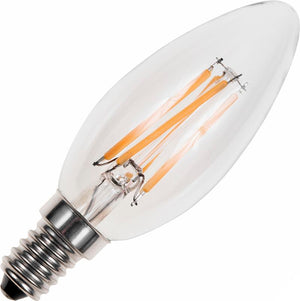 Schiefer LF023840309 - E14 Filamentled Candle C35x100mm 230V 250Lm 4W 922 AC Clear Dim LED Bulbs Schiefer - The Lamp Company