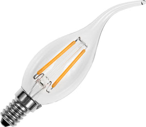 Schiefer LF023851502 - E14 Filamentled Tip Candle C35x120mm 230V 140Lm 1.5W 925 AC Clear Dim LED Bulbs Schiefer - The Lamp Company