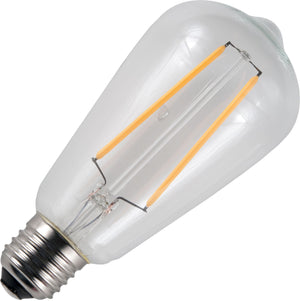 Schiefer LF023860209 - E27 Filamentled Rustika ST64x143mm 230V 190Lm 2.5W 922 AC Clear Dim LED Bulbs Schiefer - The Lamp Company