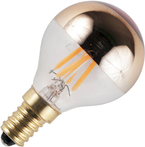Schiefer LF023871312 - E14 Filamentled Ball Top-Mirror G45x72mm 230V 250Lm 4W 925 AC Gold Dim LED Bulbs Schiefer - The Lamp Company