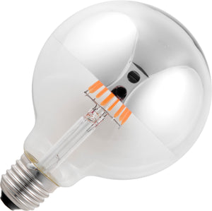 Schiefer LF023880812 - E27 Filamentled Globe Top-Mirror G95 230V 470Lm 6.5W 925 AC Silver Dim LED Bulbs Schiefer - The Lamp Company