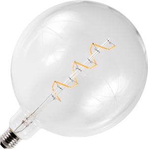 Schiefer LX023899802 - E27 Filamentled BIG Globe Spiral G200x262 230V 580Lm 6W 925 Clear Dim LED Bulbs Schiefer - The Lamp Company