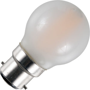 Schiefer LF024020301 - Ba22d Filamentled Ball G45x75mm 230V 320Lm 4W 925 AC Frosted Dim LED Bulbs Schiefer - The Lamp Company