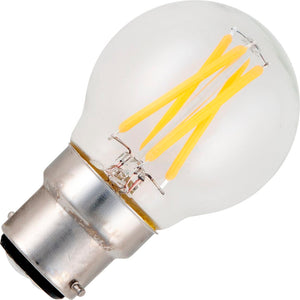 Schiefer LF024020302 - Ba22d Filamentled Ball G45x75mm 230V 320Lm 4W 925 AC Clear Dim LED Bulbs Schiefer - The Lamp Company