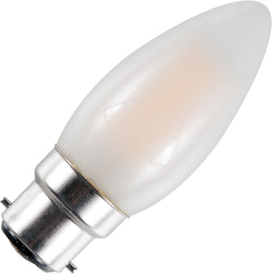 Schiefer LF024061301 - Ba22d Filamentled Candle C35x100mm 230V 320Lm 4W 925 AC Frosted Dim LED Bulbs Schiefer - The Lamp Company
