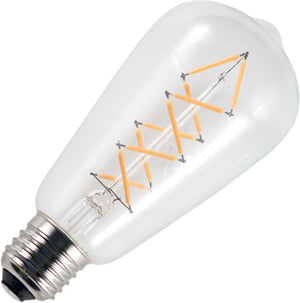 Schiefer LF024117509 - E27 Filamentled Rustika Deco ST64x140mm 230V 400Lm 5W 922 AC Clear Dim LED Bulbs Schiefer - The Lamp Company
