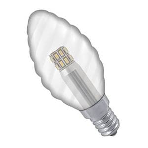 CL3SES-83T-CR - 240v 3w E14 Twist Clear 35mm LED Candle