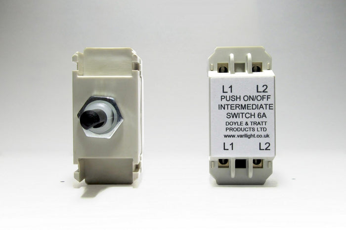 Varilight MPINT - Intermediate Push-On/Off Switch Module (Dummy Dimmer) 6A