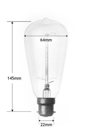 NAV2260Z-BE - 220v 60w Ba22d Squirrel 4000 Hours Incandescent Bell - The Lamp Company