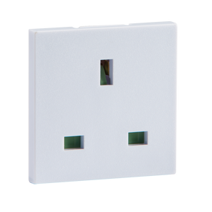 Knightsbridge NET13AWH 13A 1G White Unswitched Modular Socket (50x50mm) - Knightsbridge - Sparks Warehouse