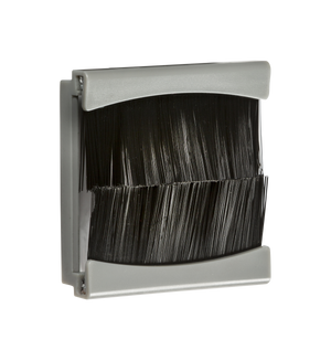 Knightsbridge NETBR2GGY Brush Flex and Cable Outlet Module - Grey (50 x 50mm) - Knightsbridge - Sparks Warehouse