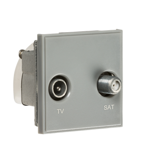 Knightsbridge NETDISATGY Modular Diplexed TV/SAT TV  Outlet - Grey - Knightsbridge - Sparks Warehouse