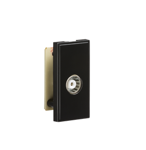 Knightsbridge NETTVBK TV/FM Female Co-Axial Socket Module - Black - Knightsbridge - Sparks Warehouse
