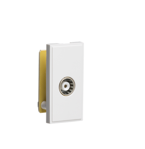 Knightsbridge NETTVWH TV/FM Female Co-Axial Socket Module - White - Knightsbridge - Sparks Warehouse