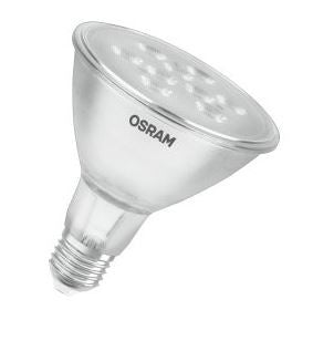 955028 - OSRAM LED PAR38 240v 11=80w 30 DEGREE 2700K E27 NON-DIMMABLE