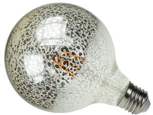 ProLite G95/LEDFIL/4WESCRACKLE - 4W G95 Globe Dimmable Crackle Glazed LED Filament Lamp