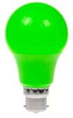 GLS/LED/6W/BC/GREEN/D - Prolite - 6W Dimmable LED Polycarbonate GLS Lamp BC Green