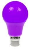 GLS/LED/6W/BC/PURPLE/D - Prolite - 6W Dimmable LED Polycarbonate GLS Lamp BC Purple