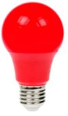 GLS/LED/6W/ES/RED/D - Prolite - 6W Dimmable LED Polycarbonate GLS Lamp ES Red
