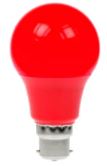 GLS/LED/6W/BC/RED/D - Prolite - 6W Dimmable LED Polycarbonate GLS Lamp BC Red