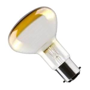 Spot Bulb Amber 240v 60w B22d/BC R80 Crompton Lighting Coloured Bulbs Crompton  - Easy Lighbulbs