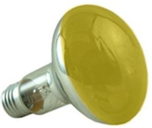 R80100ES-Y-CR - Crompton R80 240v 100w E27/ES Yellow 80mm Reflector.