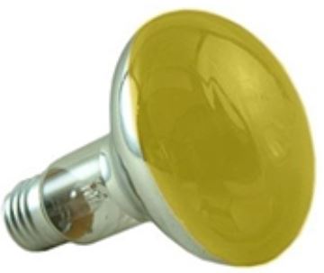 R80100ES-Y-CR - Crompton R80 240v 100w E27/ES Yellow 80mm Reflector.