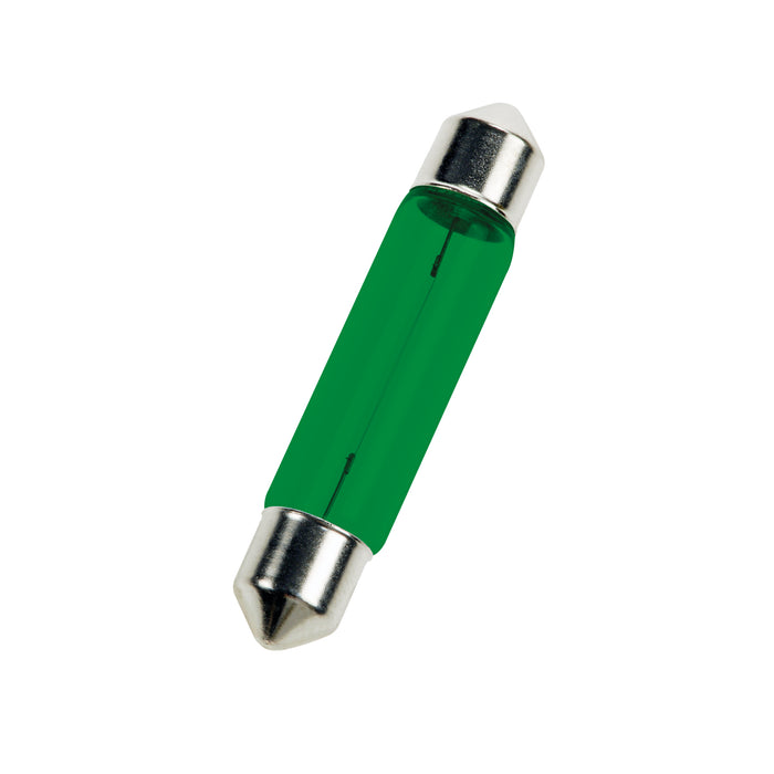 12 volts 3 watt S7 Festoon Bulb 8x36mm Green