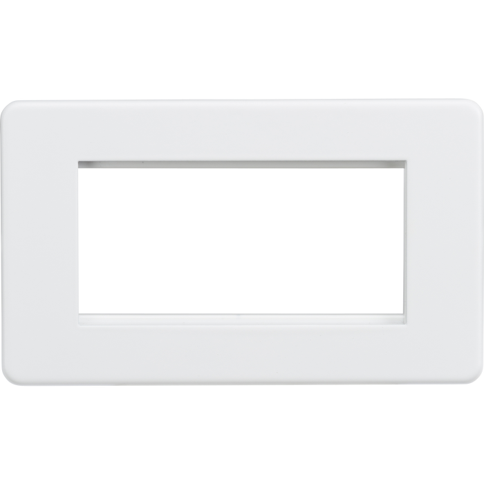 Knightsbridge SF4GMW Screwless 4G Modular Face Plate - Matt White