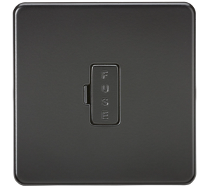 Knightsbridge SF6000MBB Screwless 13A Fused Spur Unit - Matt Black - Knightsbridge - Sparks Warehouse