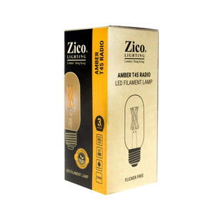 Zico ZIKD059/4.5W22E27A - Radio T45 Amber 4.5w E27 2000k Zico Vintage Zico - The Lamp Company