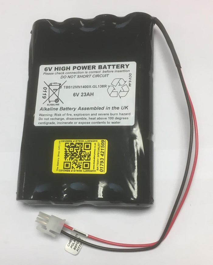 TBS 12MN1400X-GL138R 6v 23Ah Alkaline Battery