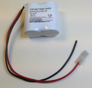 TBS 2DH4-0LC3-FLR Battery 2.4v 4.0Ah Ni-Cd (B161/2X4, B978, 16-519) Emergency Lighting Batteries The Lamp Company - The Lamp Company