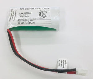 TBS 2QQMH4-0LC3-GL149R 2.4v 4.0Ah Ni-Mh Emergency Lighting Battery Pack QQ Cell Ni-Cd and Ni-Mh Batteries and Battery Packs The Lamp Company - The Lamp Company
