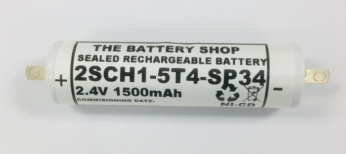 TBS 2SCH1-5T4-SP34 2.4v 1.5Ah Ni-Cd Battery Pack (Tridonic 89899694*)