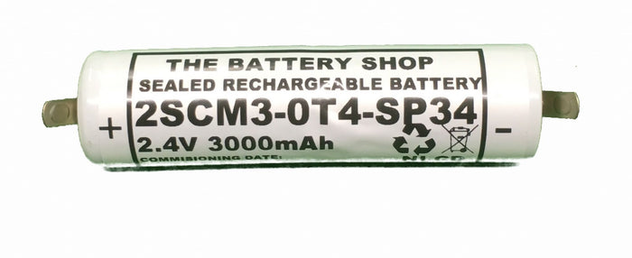 TBS 2SCM3-0T4-SP34 2.4v 3.0Ah Ni-Mh Battery Pack (Tridonic 89899755)