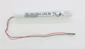 TBS 3AA700L4 3.6v 700 mAh Ni-Cd Battery Pack AA Ni-Cd and Ni-Mh Batteries and Battery Packs The Lamp Company - The Lamp Company