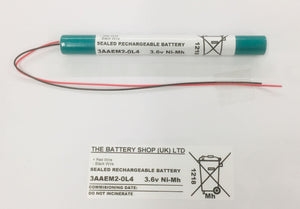 TBS 3AAEM2-0L4 3.6v 2.0Ah Ni-Mh Rechargeable Battery Pack AA Ni-Cd and Ni-Mh Batteries and Battery Packs The Lamp Company - The Lamp Company