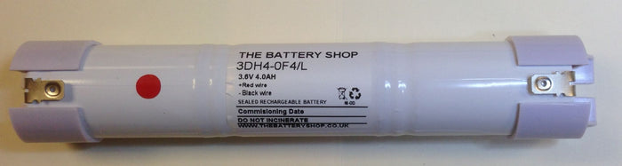 TBS 3DH4-0F4/L-EC 3.6v 4.0Ah Emergency Lighting Battery Pack WITH END CAPS