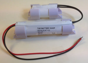 TBS 3DH4-0L9(1+2)-EC Battery 3.6v 4.0Ah Ni-Cd with END CAPS Emergency Lighting Batteries The Lamp Company - The Lamp Company