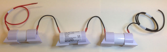 TBS 3DH4-0L9-DC-EC 3.6v 4.0Ah Emergency Lighting Battery Pack WITH END CAPS